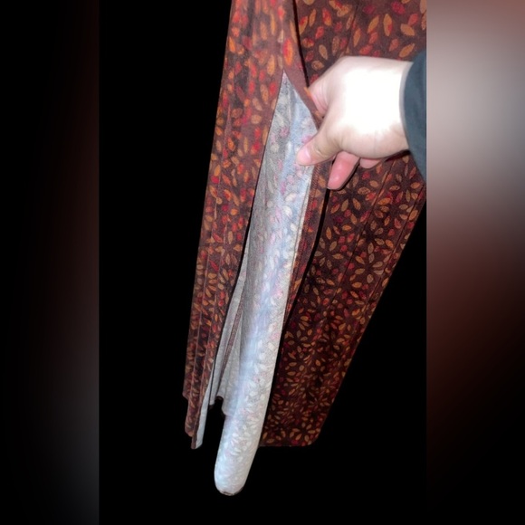 Free People Shayla Wrap Midi Chocolate Combo Dress Size S - Picture 6 of 12